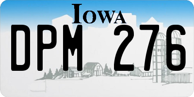 IA license plate DPM276