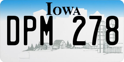 IA license plate DPM278