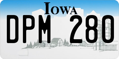 IA license plate DPM280