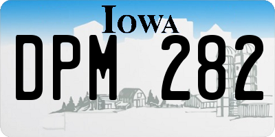 IA license plate DPM282