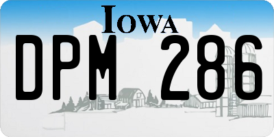 IA license plate DPM286