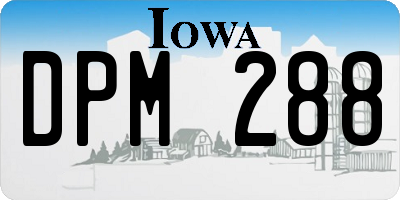 IA license plate DPM288