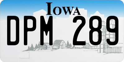 IA license plate DPM289