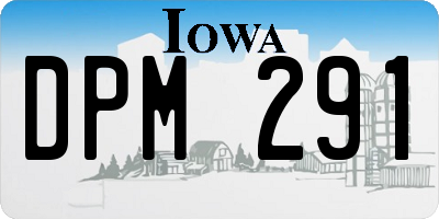 IA license plate DPM291