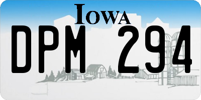 IA license plate DPM294