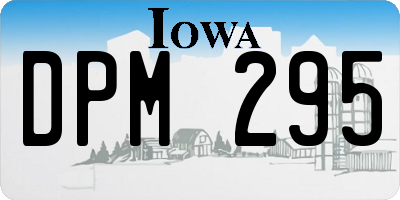 IA license plate DPM295