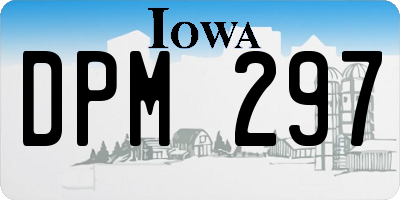 IA license plate DPM297