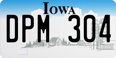 IA license plate DPM304