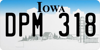 IA license plate DPM318
