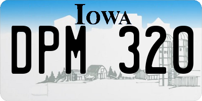 IA license plate DPM320