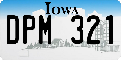 IA license plate DPM321