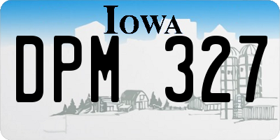 IA license plate DPM327