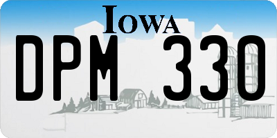 IA license plate DPM330