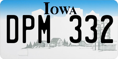 IA license plate DPM332
