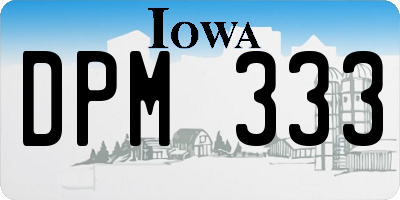 IA license plate DPM333