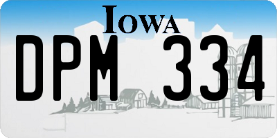 IA license plate DPM334