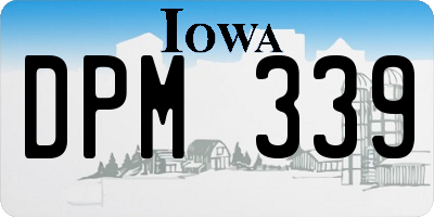 IA license plate DPM339