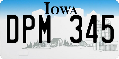 IA license plate DPM345