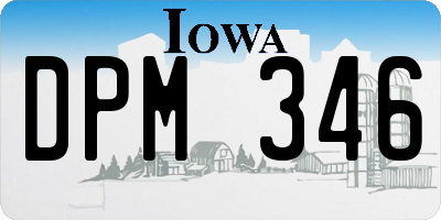IA license plate DPM346
