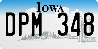 IA license plate DPM348