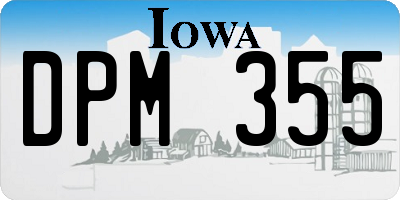 IA license plate DPM355
