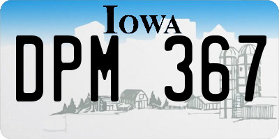 IA license plate DPM367