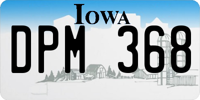 IA license plate DPM368