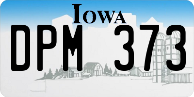 IA license plate DPM373
