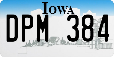 IA license plate DPM384