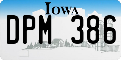 IA license plate DPM386