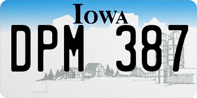 IA license plate DPM387