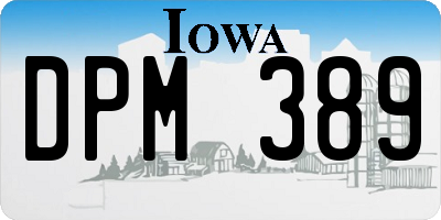 IA license plate DPM389