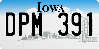 IA license plate DPM391