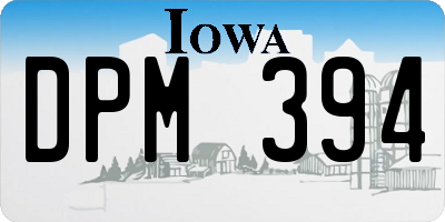 IA license plate DPM394