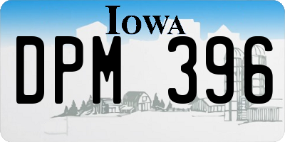 IA license plate DPM396