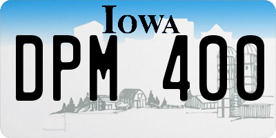 IA license plate DPM400