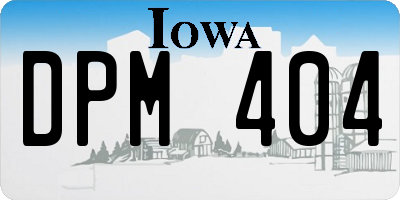 IA license plate DPM404