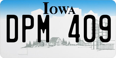 IA license plate DPM409