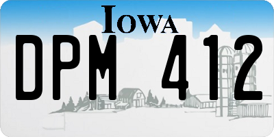 IA license plate DPM412
