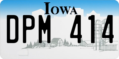 IA license plate DPM414