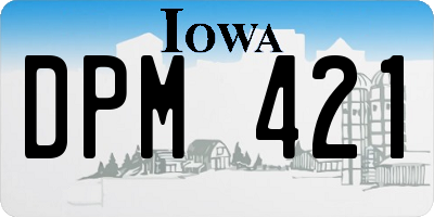 IA license plate DPM421