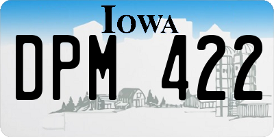 IA license plate DPM422