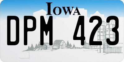 IA license plate DPM423