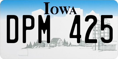 IA license plate DPM425