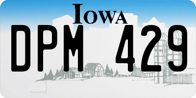 IA license plate DPM429