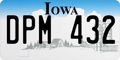 IA license plate DPM432