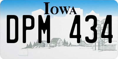 IA license plate DPM434