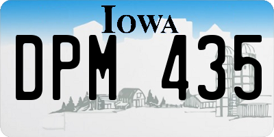 IA license plate DPM435