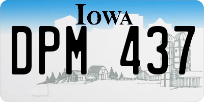 IA license plate DPM437