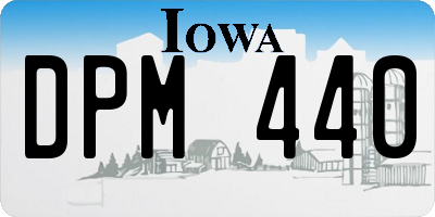 IA license plate DPM440